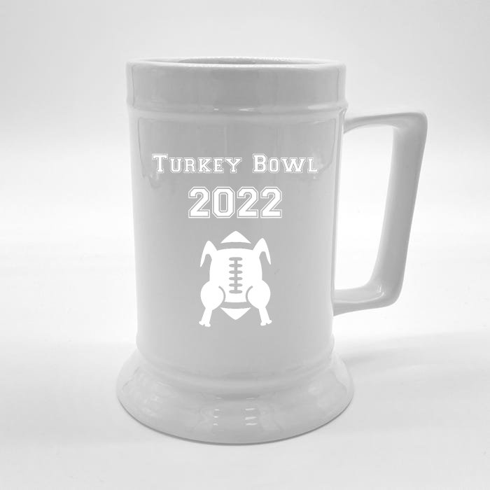 Annual Turkey Bowl Football Sport Lover Funny Thanksgiving Front & Back Beer Stein