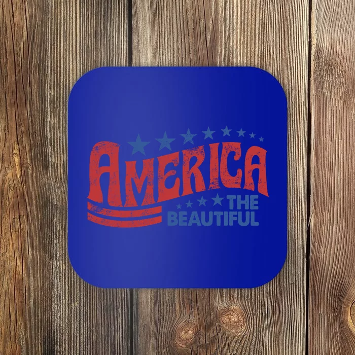 America The Beautiful 4th Of July Vintage Cute Gift Coaster