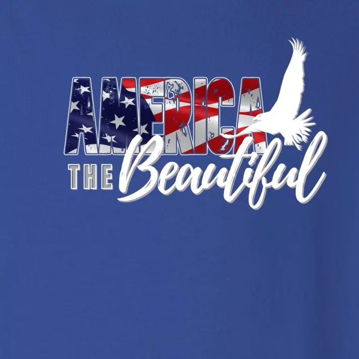 America The Beautiful Eagle Patriotic Flag Gift Toddler Long Sleeve Shirt