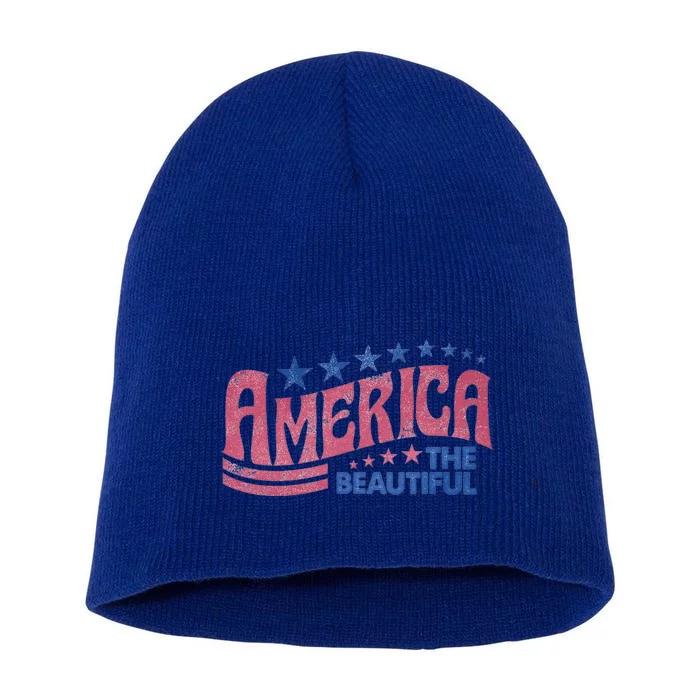 America The Beautiful Cool Gift Short Acrylic Beanie