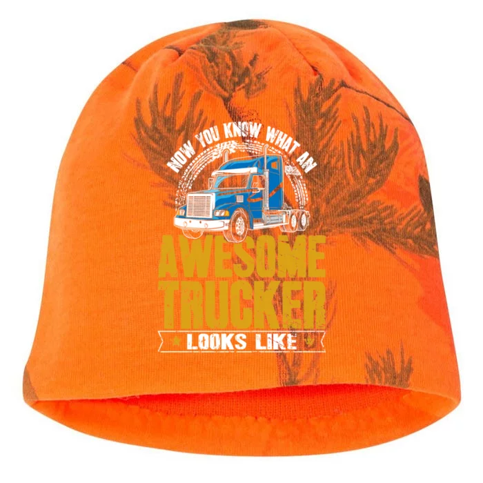 Awesome Trucker Big Rig Semigifttrailer Truck Driver Gift Kati - Camo Knit Beanie