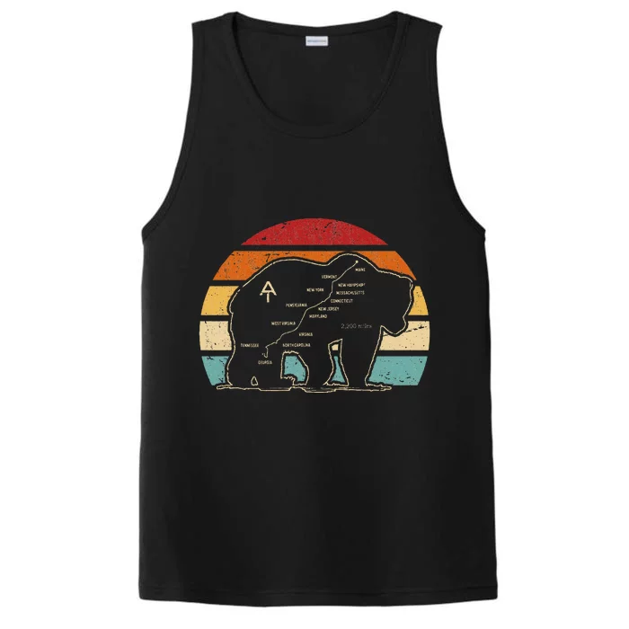 Appalachian Trail Bear Symbol Of Appalachian National Park Performance Tank