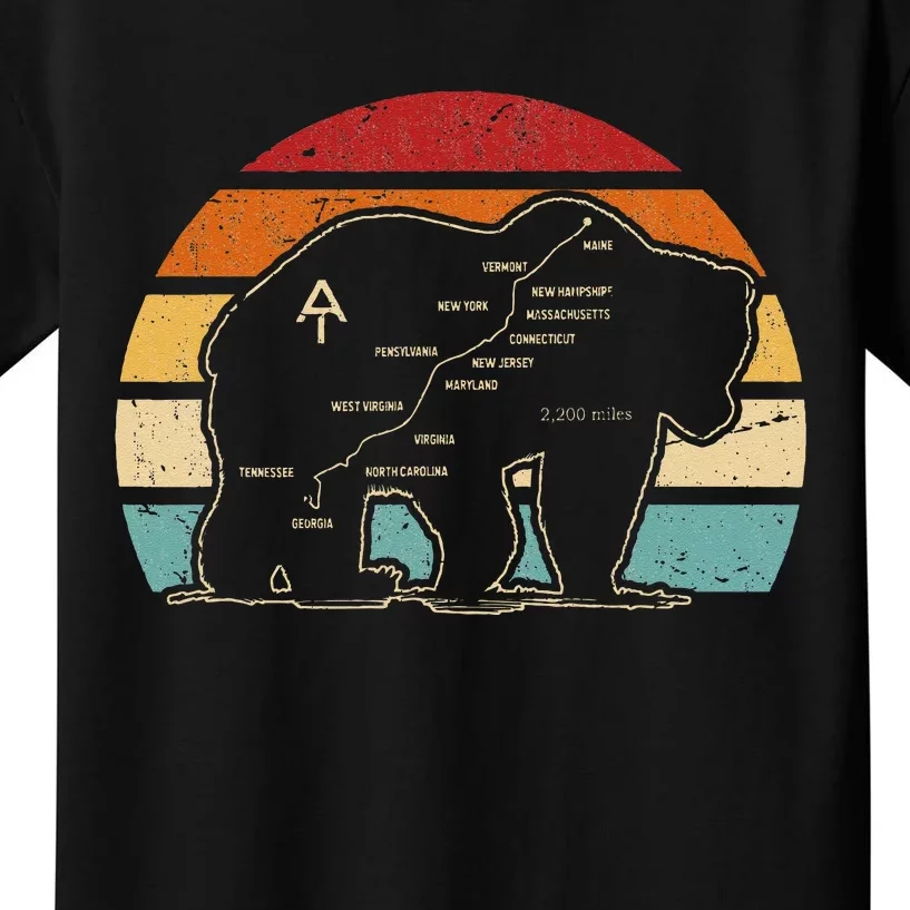 Appalachian Trail Bear Symbol Of Appalachian National Park Kids T-Shirt