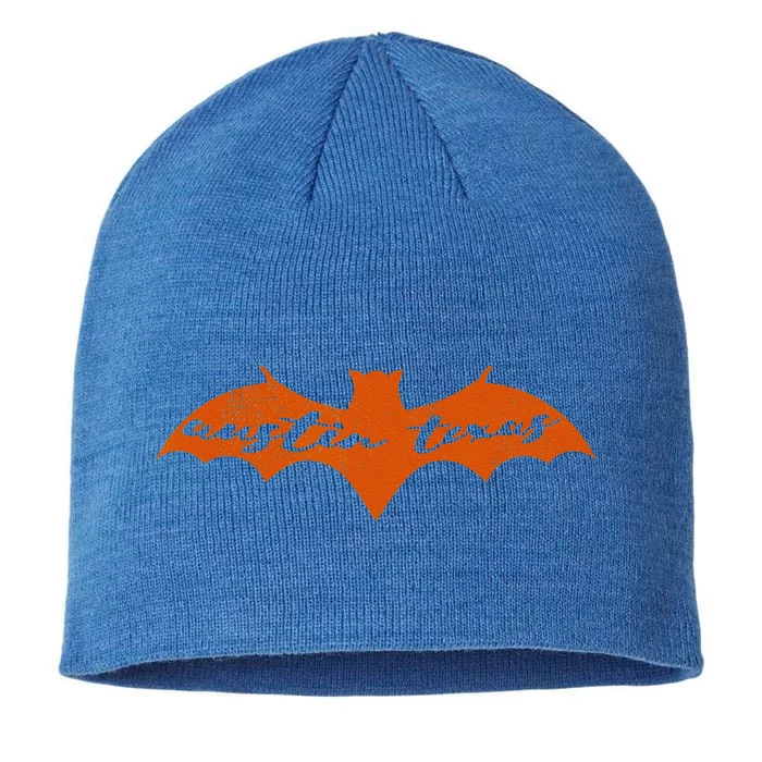 Austin Texas Burnt Orange Bat Congress Ave Bridge Halloween 8 1/2in Sustainable Knit Beanie