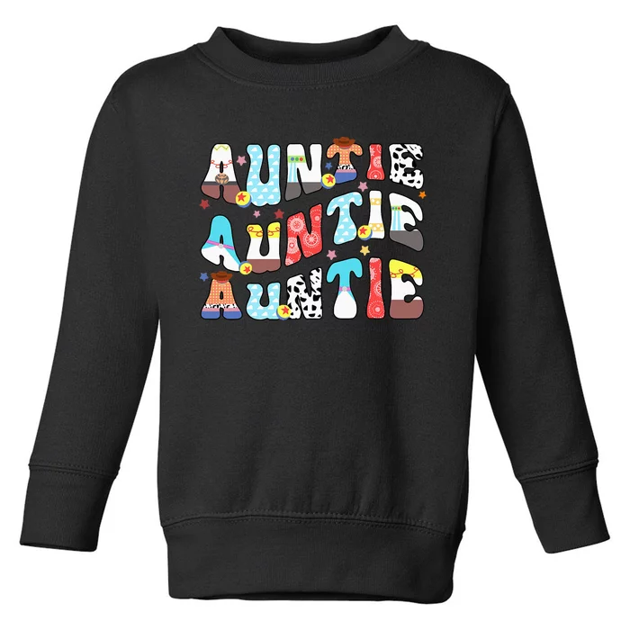 Auntie Toy Birthday Story Family Matching Birthday Boy Toddler Sweatshirt