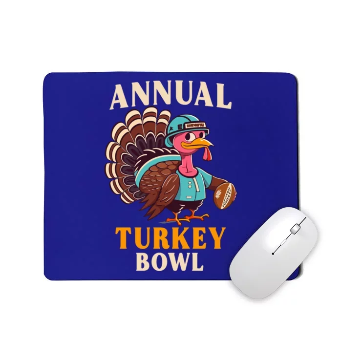 Annual Turkey Bowl Funny Thanksgiving Day Football Rugby Gift Mousepad