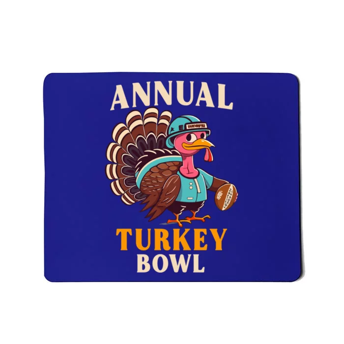 Annual Turkey Bowl Funny Thanksgiving Day Football Rugby Gift Mousepad