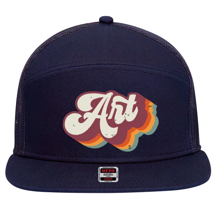 Art Teacher Back To School 7 Panel Mesh Trucker Snapback Hat