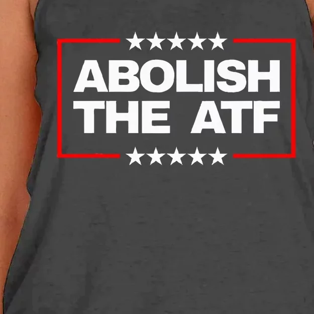 Abolish The Bureau Of Alcohol Tobacco And Firearms Women's Knotted Racerback Tank