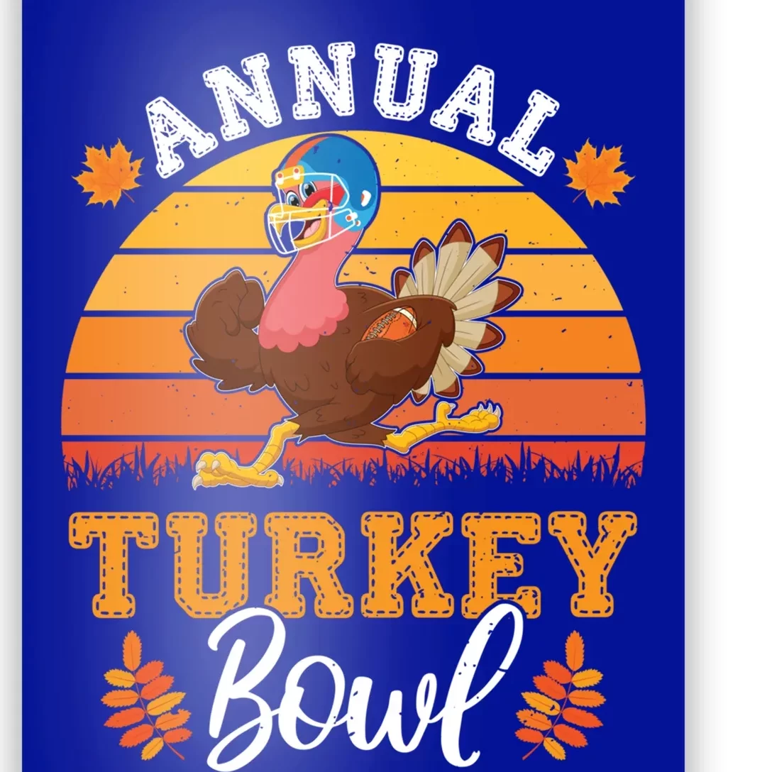 Annual Turkey Bowl Funny Thanksgiving Season Football Fan Gift Poster