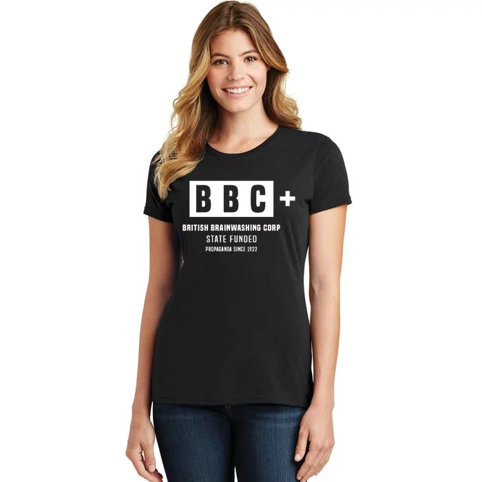 Andrew Tate Bbc British Brainwashing Corp State Funded Women's T-Shirt