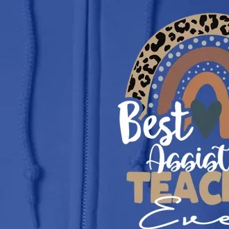 Assistant Teacher Boho Rainbow Teacher Appreciation Gift Full Zip Hoodie