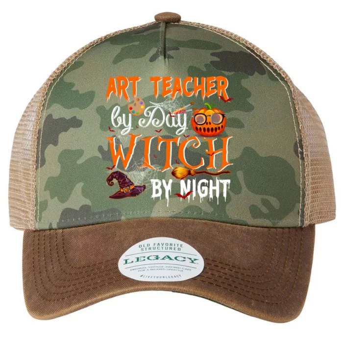 Art Teacher By Day Witch By Night Gift Legacy Tie Dye Trucker Hat