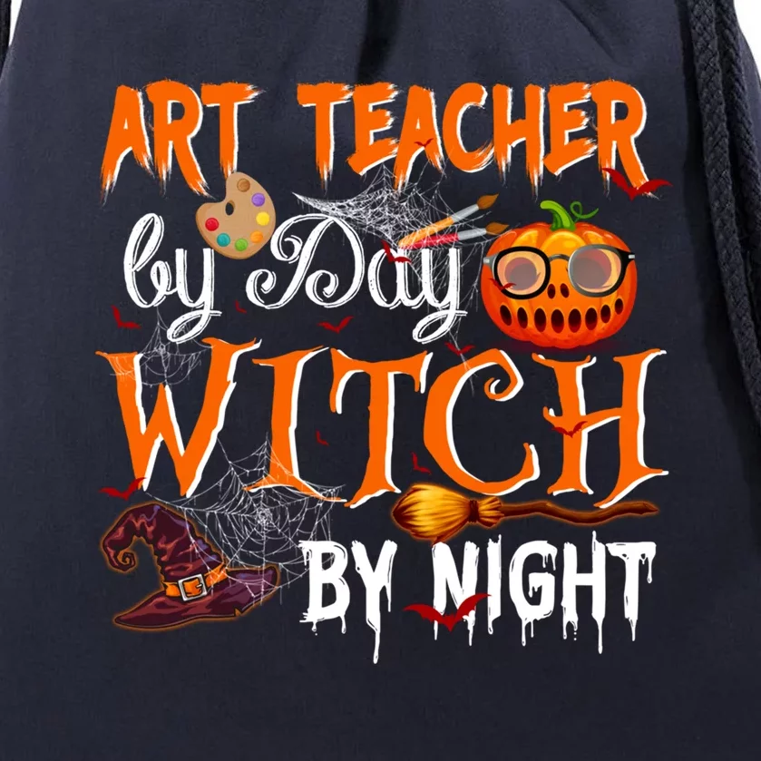 Art Teacher By Day Witch By Night Gift Drawstring Bag