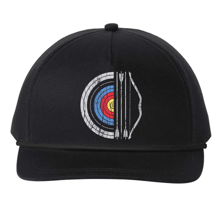 Archery Target Bow And Arrow Archer Retro Vintage Snapback Five-Panel Rope Hat