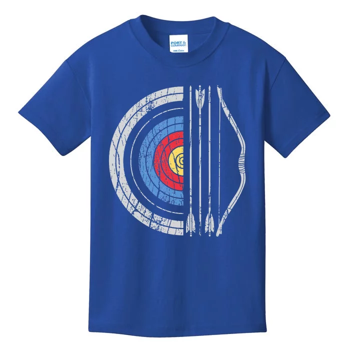 Archery Target Bow And Arrow Archer Retro Vintage Kids T-Shirt