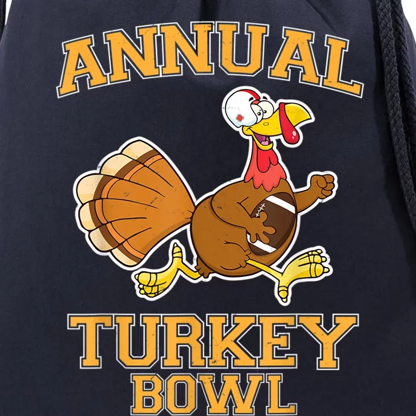 Annual Turkey Bowl Thanksgiving Football Great Gift Drawstring Bag