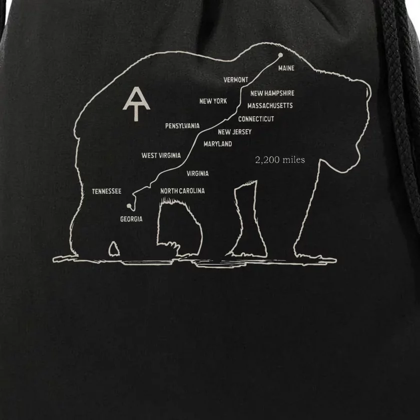 Appalachian Trail Bear Symbol Of Appalachian National Park Drawstring Bag