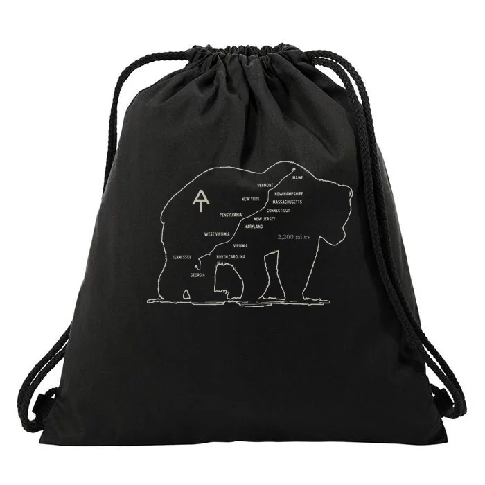 Appalachian Trail Bear Symbol Of Appalachian National Park Drawstring Bag