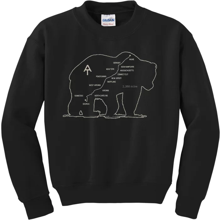 Appalachian Trail Bear Symbol Of Appalachian National Park Kids Sweatshirt