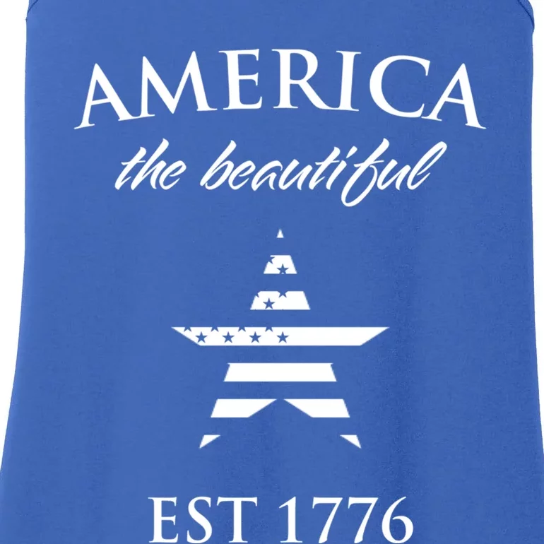 America The Beautiful Est 1776 Gift Ladies Essential Tank