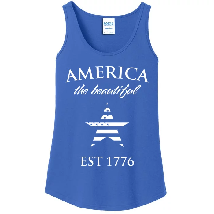 America The Beautiful Est 1776 Gift Ladies Essential Tank