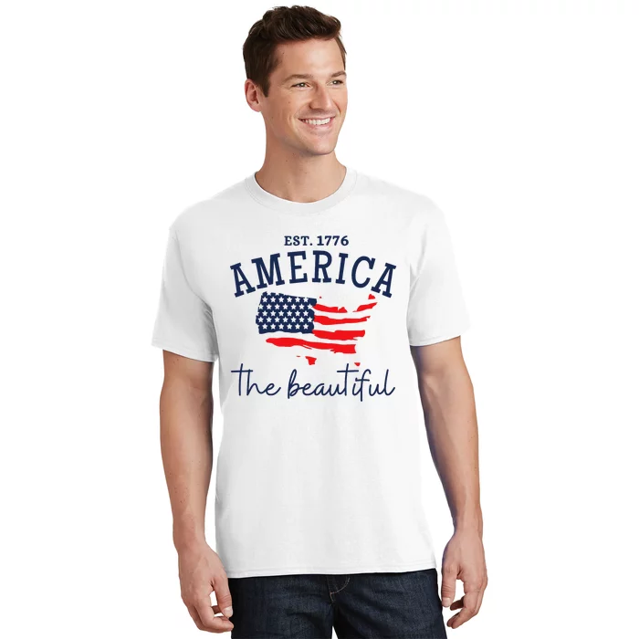 America The Beautiful Patriotic 4th Of July Independen Day T-Shirt