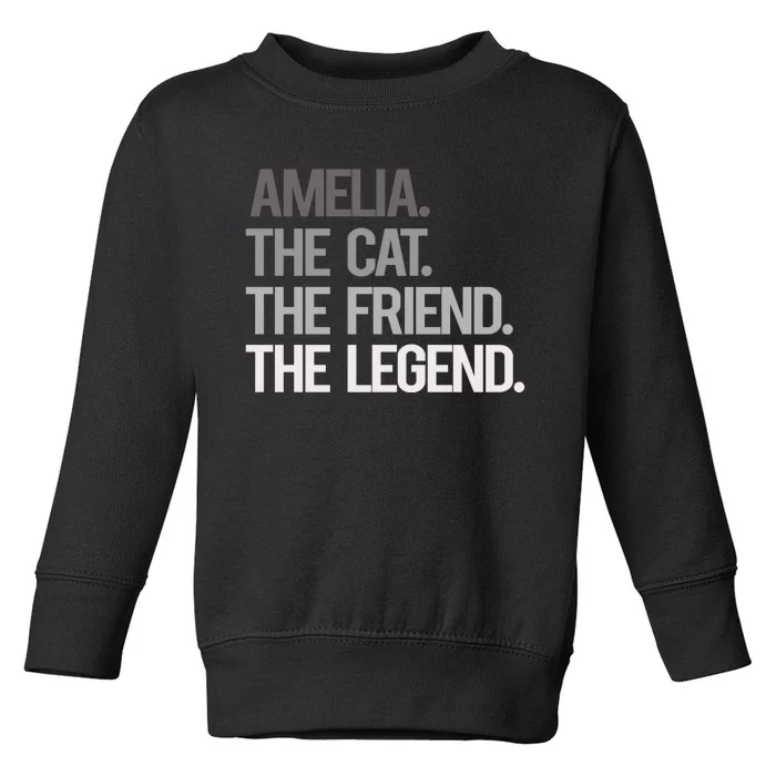 Amelia The Cat The Friend The Legend Toddler Sweatshirt