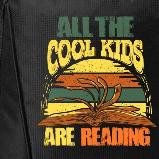 All The Cool Are Reading Artwork For A Book Nerd Funny Gift City Backpack