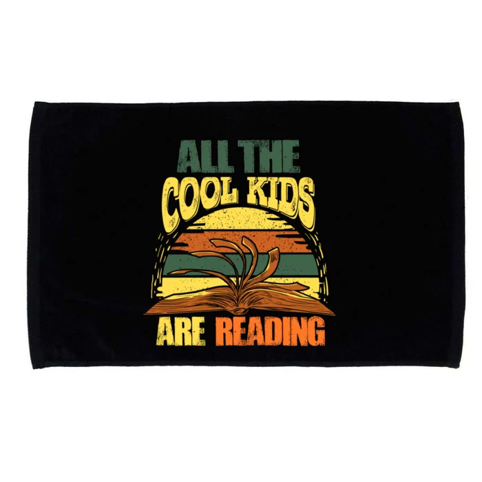 All The Cool Are Reading Artwork For A Book Nerd Funny Gift Microfiber Hand Towel