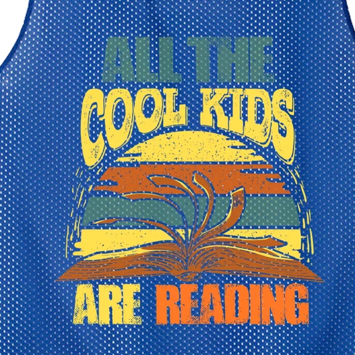 All The Cool Are Reading Artwork For A Book Nerd Funny Gift Mesh Reversible Basketball Jersey Tank