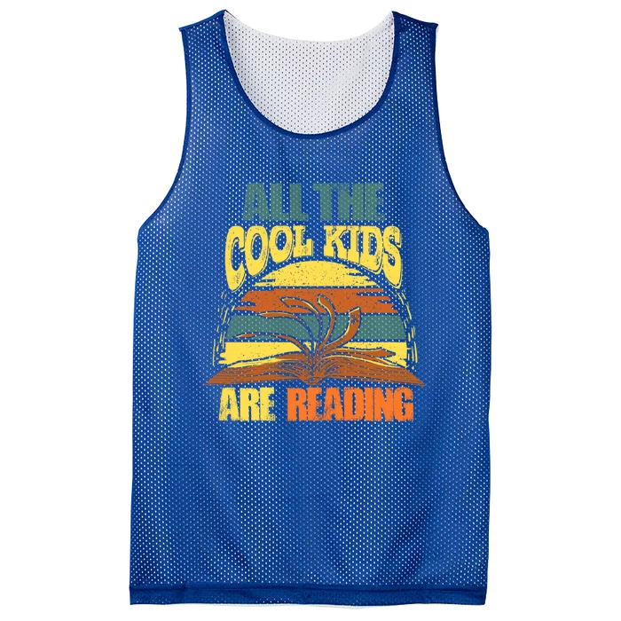 All The Cool Are Reading Artwork For A Book Nerd Funny Gift Mesh Reversible Basketball Jersey Tank