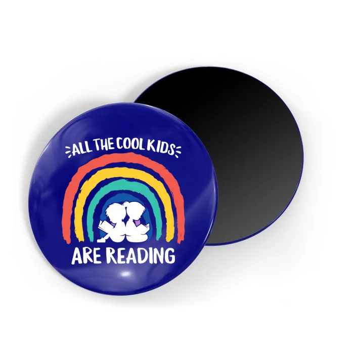 All The Cool Are Reading Books Rainbow Teacher Gift Magnet