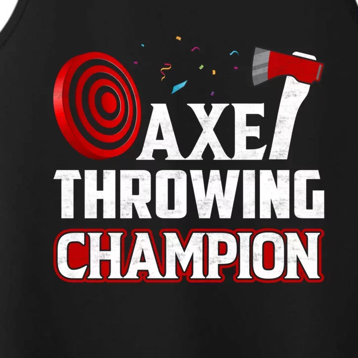 Axe Throwing Champion Sawdust Woodworker Carpenter Gift Performance Tank