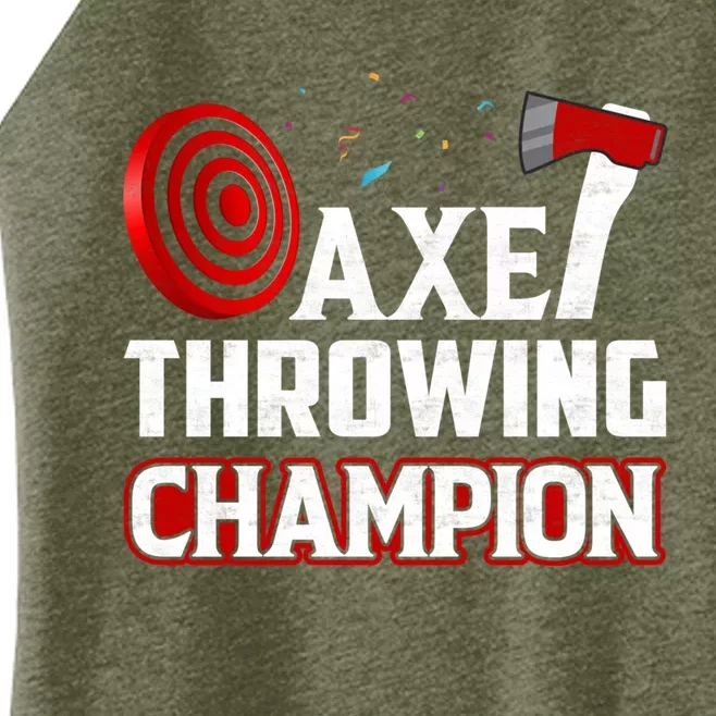 Axe Throwing Champion Sawdust Woodworker Carpenter Gift Women’s Perfect Tri Rocker Tank