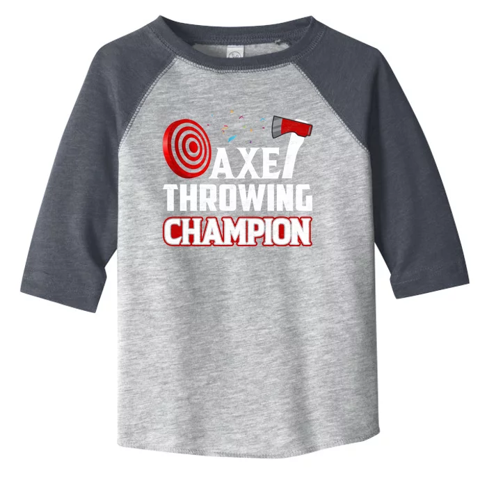 Axe Throwing Champion Sawdust Woodworker Carpenter Gift Toddler Fine Jersey T-Shirt