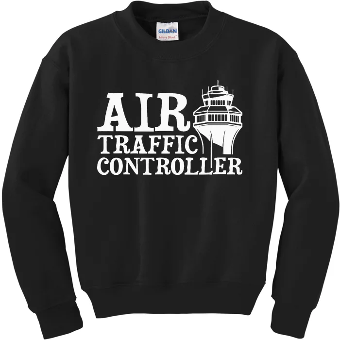 Air Traffic Controller Atc Aviation Airfield Tower Control Kids Sweatshirt