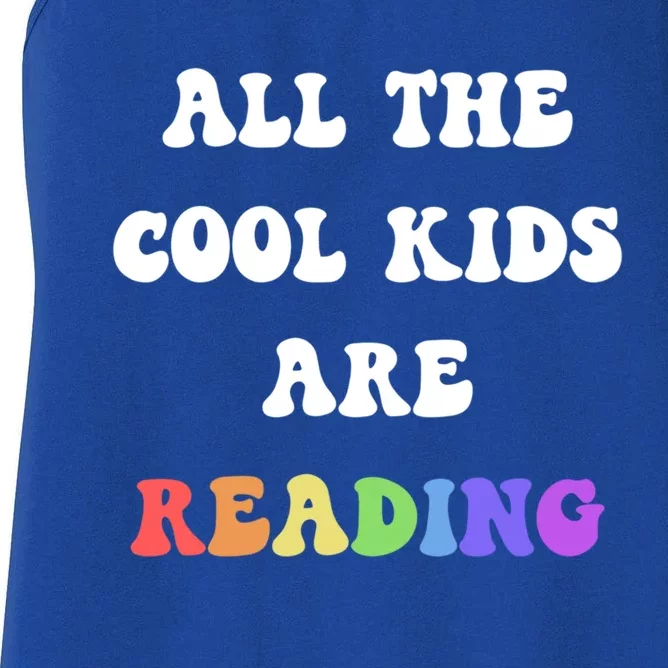 All The Cool Are Reading Book Read School Student Gift Women's Racerback Tank