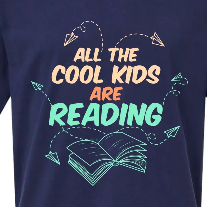 All The Cool Are Reading Books Fun Book Fans Gift Sueded Cloud Jersey T-Shirt