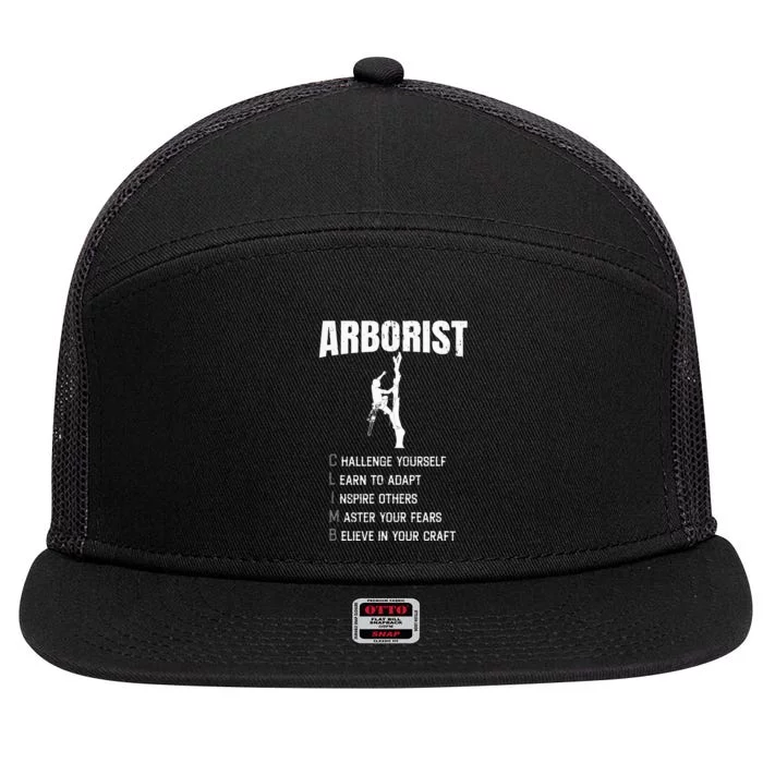 Arborist Tree Climber Lumberjack 7 Panel Mesh Trucker Snapback Hat