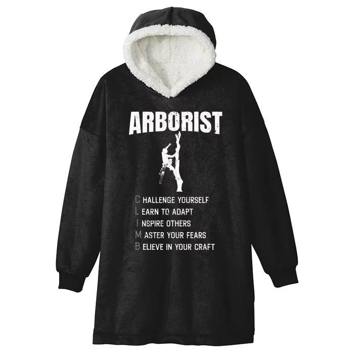 Arborist Tree Climber Lumberjack Hooded Wearable Blanket