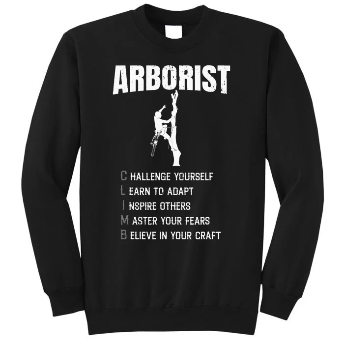 Arborist Tree Climber Lumberjack Tall Sweatshirt