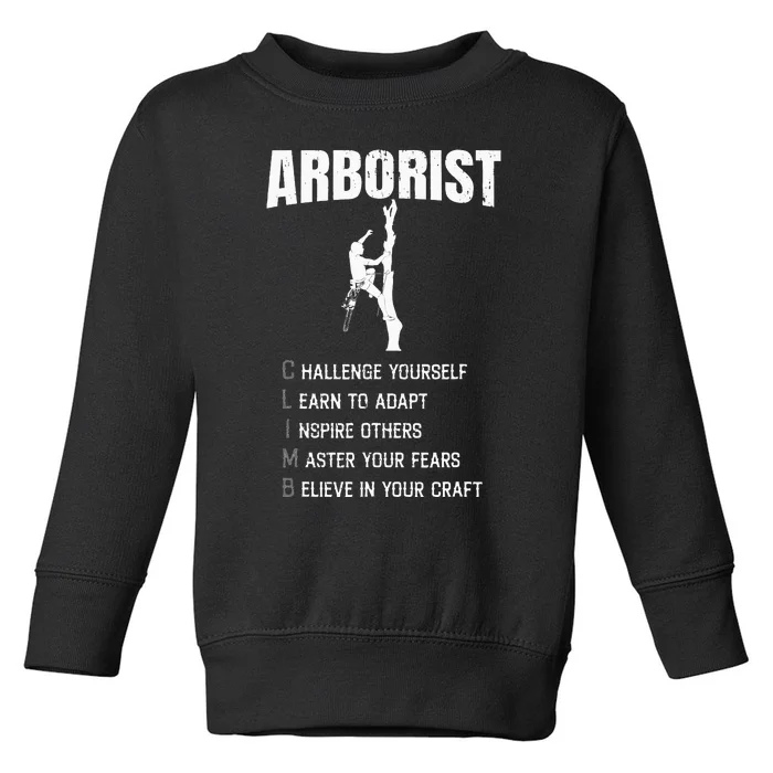 Arborist Tree Climber Lumberjack Toddler Sweatshirt