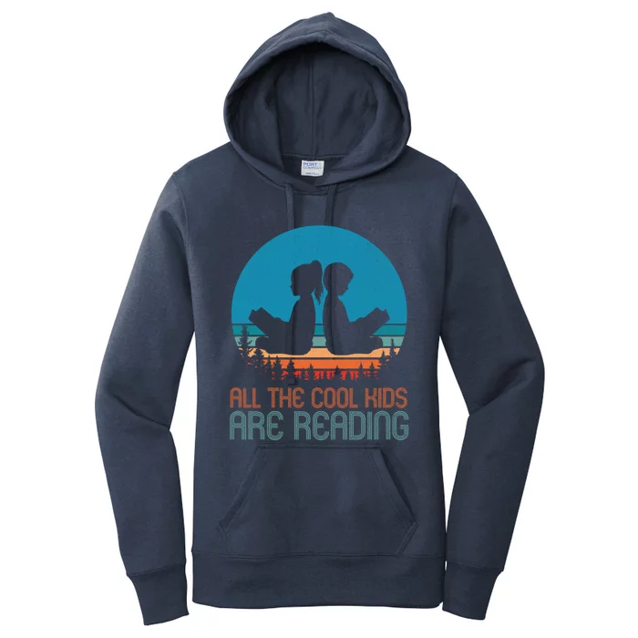 All The Cool Are Reading Library Read Books Reader Gift Women's Pullover Hoodie