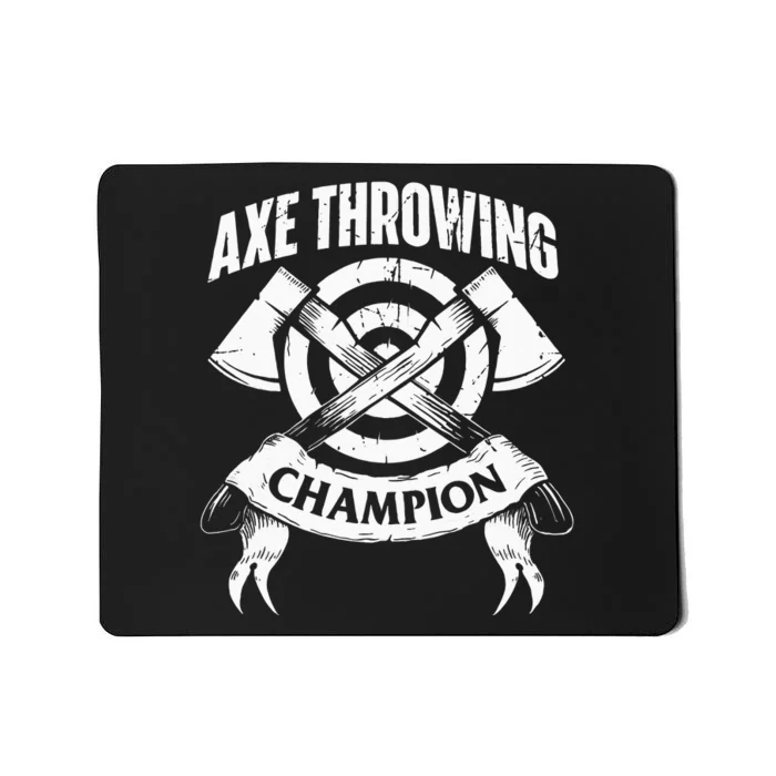 Axe Throwing Champion Funny Hatchet Thrower Lumberjack Mousepad