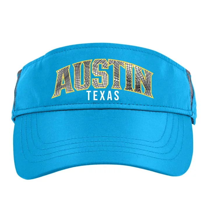 Austin Texas College Font Adult Drive Performance Visor