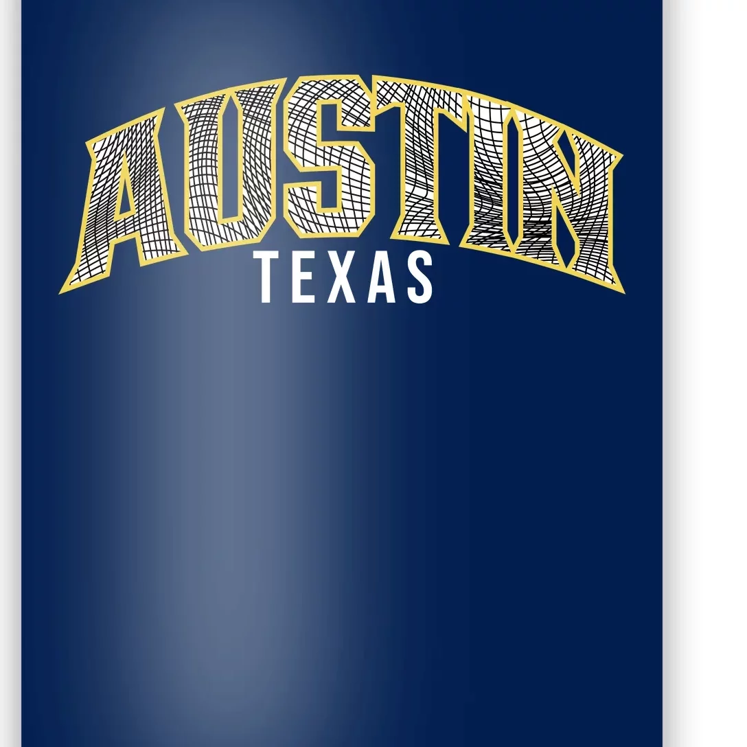 Austin Texas College Font Poster