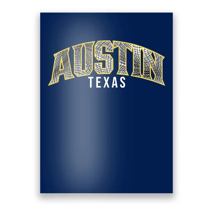 Austin Texas College Font Poster