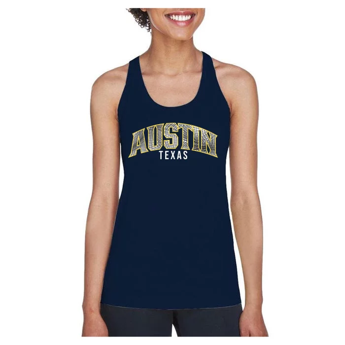 Austin Texas College Font Women's Racerback Tank