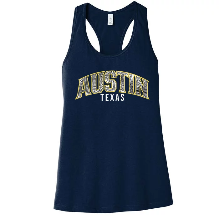 Austin Texas College Font Women's Racerback Tank